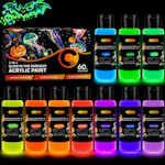 Glow in the Dark Acrylic Paint 10-Pack