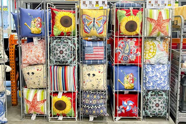Outdoor Throw Pillows on Clearance for Just $10 at Home Depot card image