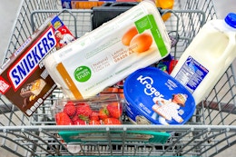 kroger 5x digital coupon deals groceries in shopping cart