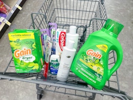 gain oral-b crest colgate dove in walgreens cart