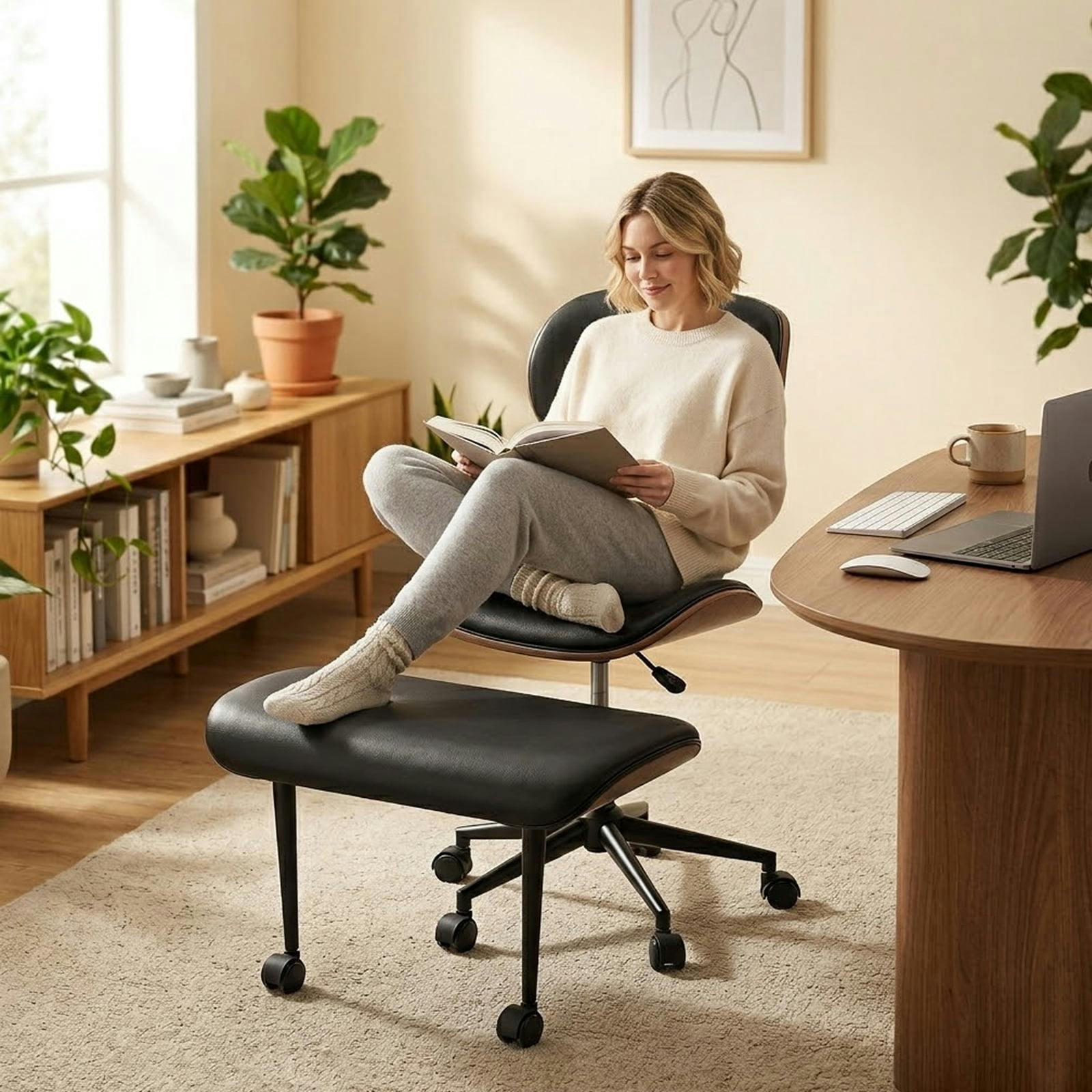 Ergonomic Cross Legged Office Chair