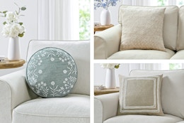 Rollback Savings: Decorative Pillows, as Low as $10 at Walmart card image