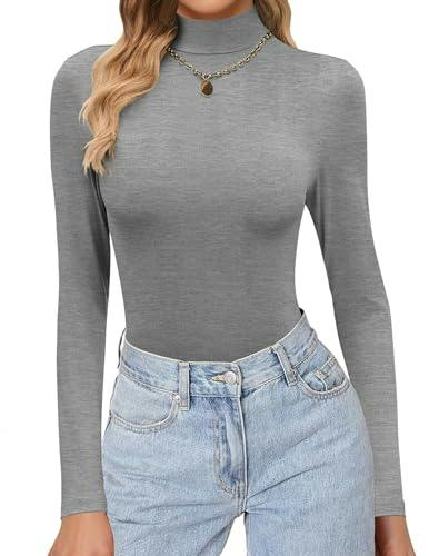 Ekouaer Women's Turtleneck Shirt