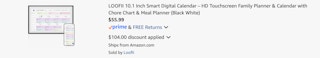 Amazon Smart Digital Calendar 2025