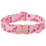 Strawberry Bow Dog Collar
