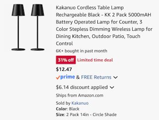 Amazon Cordless Table Lamp 2026 2