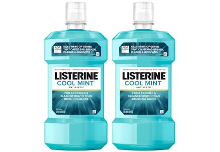 2 Listerine Cool Mint Mouthwashes