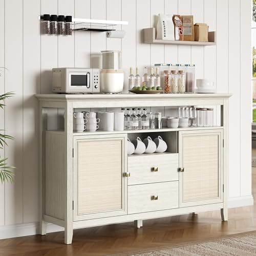 Rattan Coffee Bar Cabinet