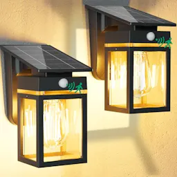 Solar Outdoor Wall Lanterns 2-Pack