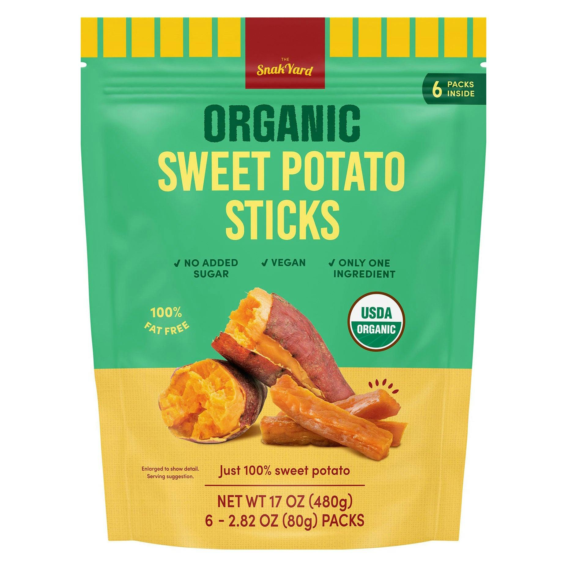 The Snak Yard Sweet Potato Sticks 6-Pack
