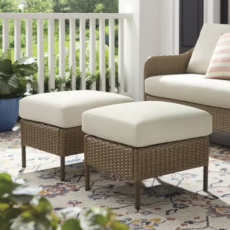 Mainstays Patio Ottoman 2-Pack