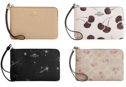 Coach Corner Zip Wristlet