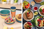 walmart dinnerware set collage