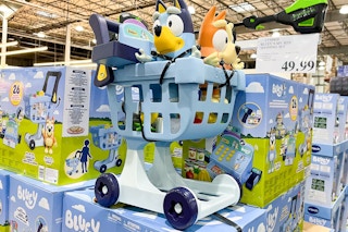 bluey my size shopping cart display and stock at costco