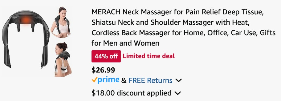 Shiatsu Back and Neck Massager