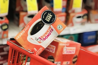 dunkin donuts coffee in a store