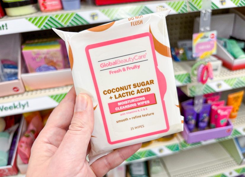 dollar tree global beauty care coconut sugar wipes