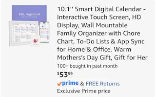 calendar Amazon receipt