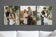 cvs photo canvas prints over a couch