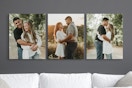 cvs photo canvas prints over a couch