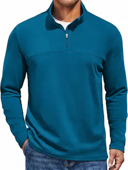 COOFANDY Men's Quarter Zip Pullover