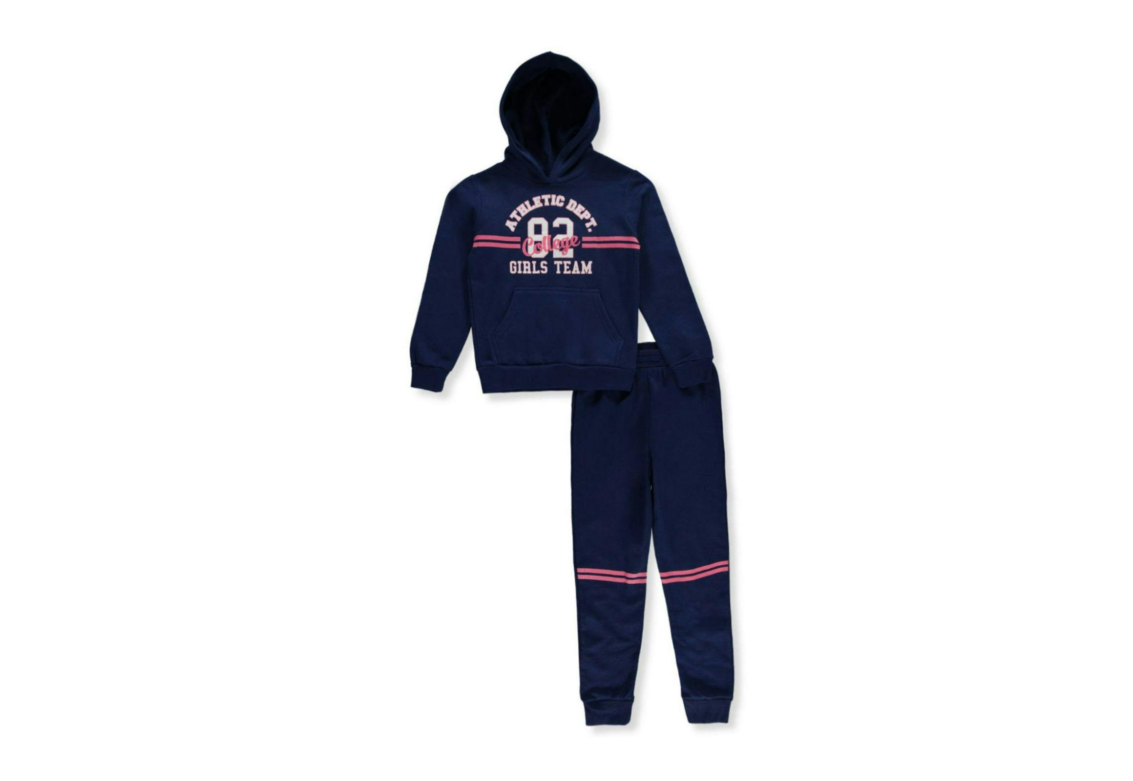 Pink Velvet Kids' Joggers Set