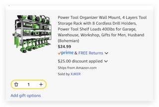 Power Tool Organizer Wall Mount