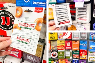 three images of restaurant gift cards 