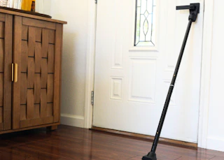 a security bar on a front door