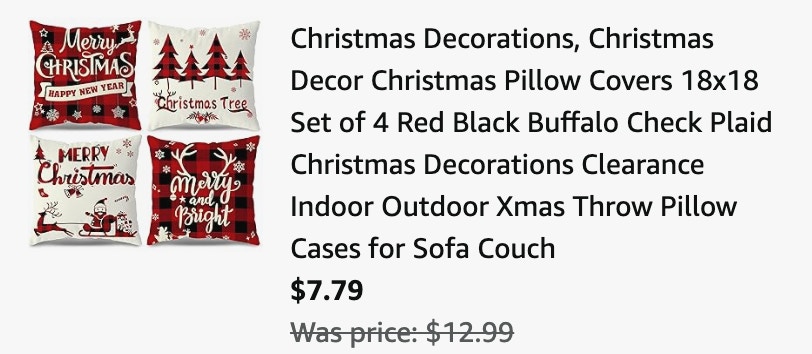 christmas pillow covers-amazon