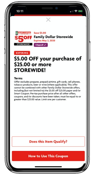 Family Dollar Smart Coupon