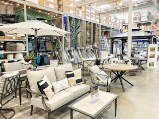home depot patio furniture area