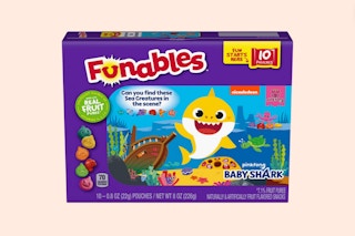 a box of Baby Shark fruit snacks