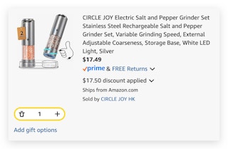 Electric Salt and Pepper Grinder Set