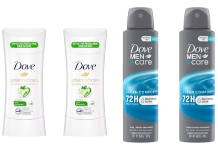 4 Dove Deodorants
