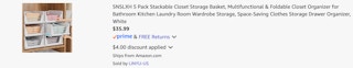 Amazon Stackable Closet Baskets 2025