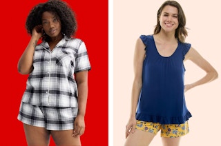 collage of womens PJ sets