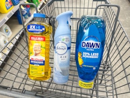 dawn febreze mr. clean in walgreens cart