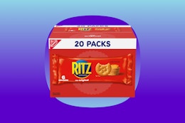 Ritz Crackers 20-Count Snack Pack, Only $4.44 on Amazon card image