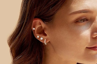 woman wearing earrings