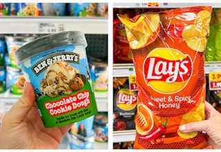ben jerry ice cream lays chips collage