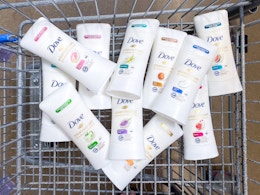 cart full of dove advanced care deodorant sticks