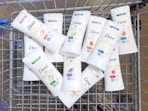 cart full of dove advanced care deodorant sticks