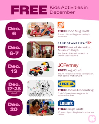 Free Kids Activities for December 2025