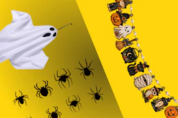 halloween items on a grid