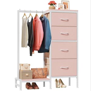 Dresser with Hanging Rack