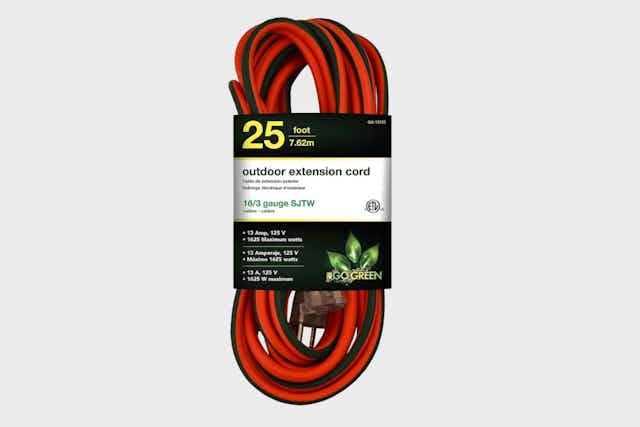 Outdoor Extension Cord, Now $8.80 on Amazon (Reg. $21) card image