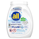 all® free clear MIGHTY PACS® PLUS+ Detergent