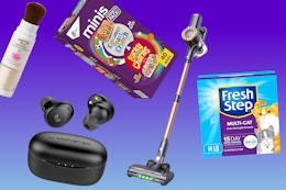 Save With Amazon Coupons: $64 Cordless Vacuum, $20 Earbuds, and More card image