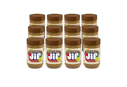 Jif Natural Peanut Butter 12-Pack